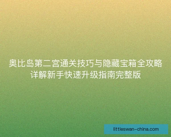 奥比岛第二宫通关技巧与隐藏宝箱全攻略详解新手快速升级指南完整版