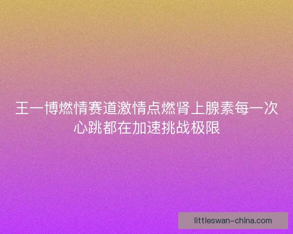 王一博燃情赛道激情点燃肾上腺素每一次心跳都在加速挑战极限