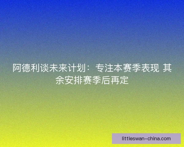 阿德利谈未来计划：专注本赛季表现 其余安排赛季后再定
