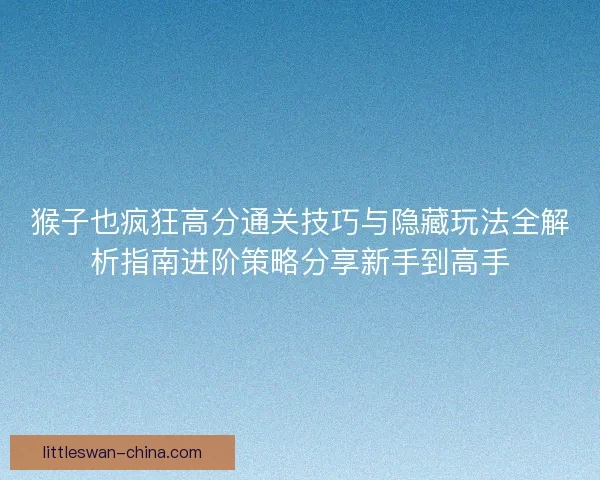 猴子也疯狂高分通关技巧与隐藏玩法全解析指南进阶策略分享新手到高手